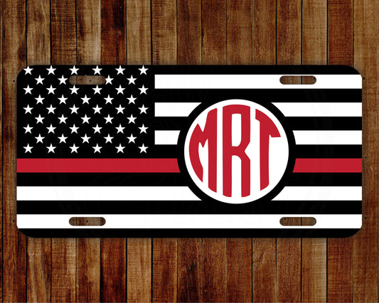 Personalized License Plate - American Flag First Responders - Aluminum License Plate - Gift for her - Gift for him - Custom Gift Ideas